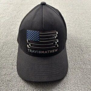 Travis Mathew Hat Adults Small Medium Black Fitted Golfing Cap Casual Men’s